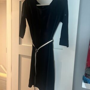 GAP Blue Sheath Dress with Long Sleeves and Scoop Neck